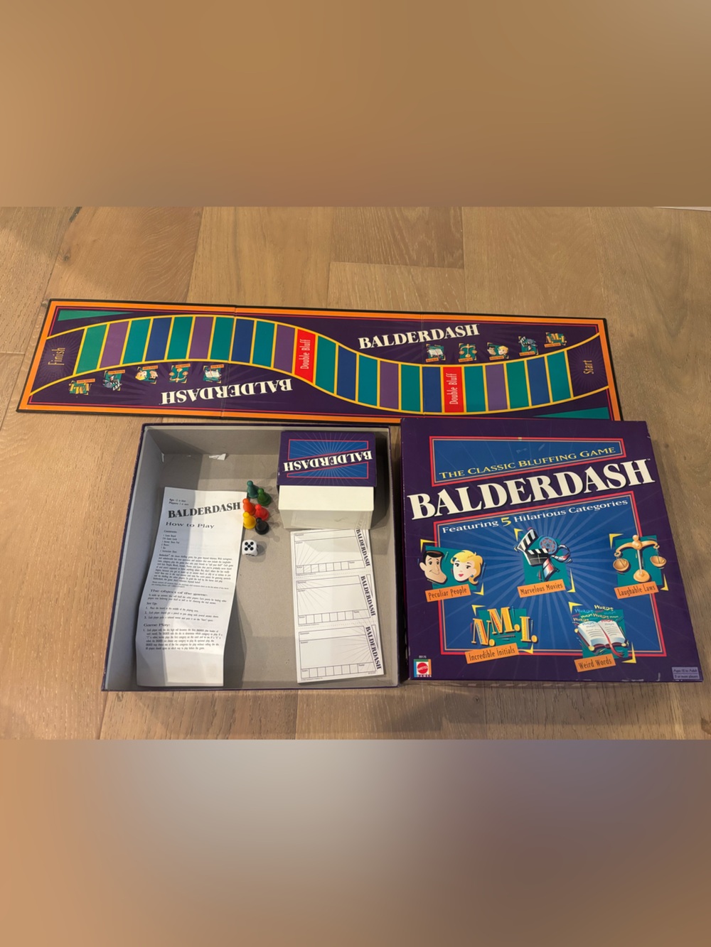 2003 Balderdash Board Game Mattel The Classic Bluffing Game - 100% Complete - Picture 2 of 7